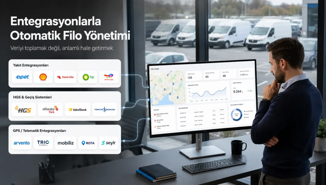 ATS PRO entegrasyonları ile yakıt, HGS, GPS ve telematik verilerinin filo yönetim sisteminde birleşmesi