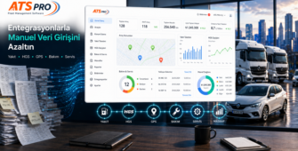 ATS PRO filo yönetimi entegrasyonu ekranı ile yakıt, HGS, GPS, bakım, servis ve masraf verilerinin tek ekranda yönetilmesi